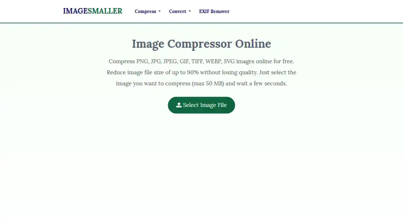 ImageSmaller's own site