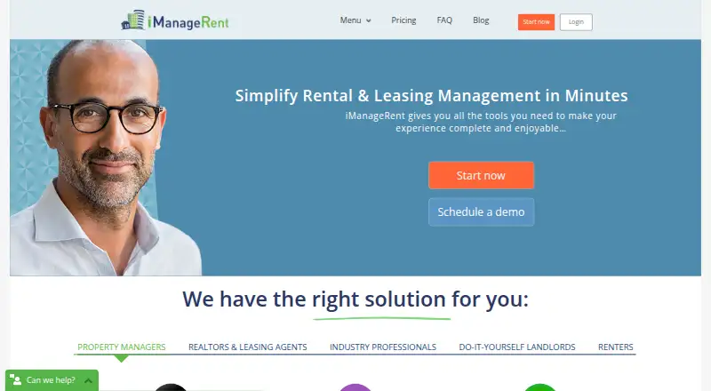 iManageRent's own site