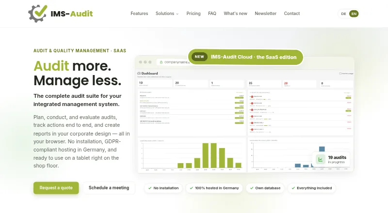 IMS-Audit Cloud's own site