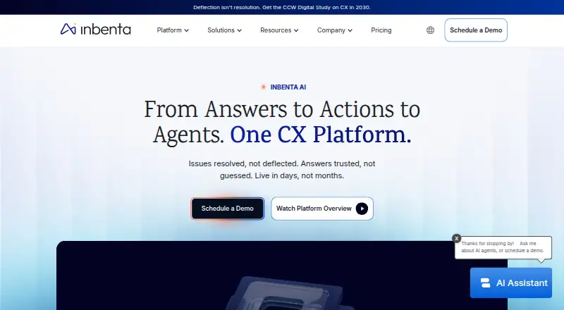 Inbenta's own site
