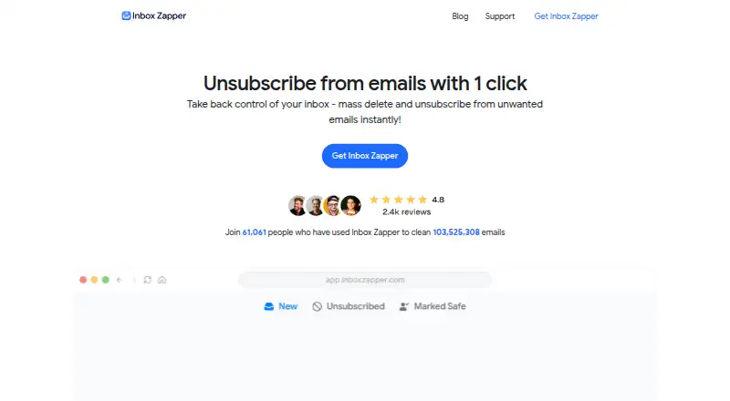 Inbox Zapper's own site