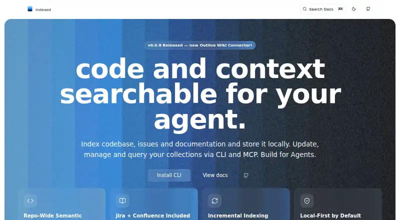 Indexed's own site