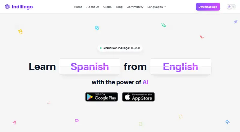 Indilingo's own site