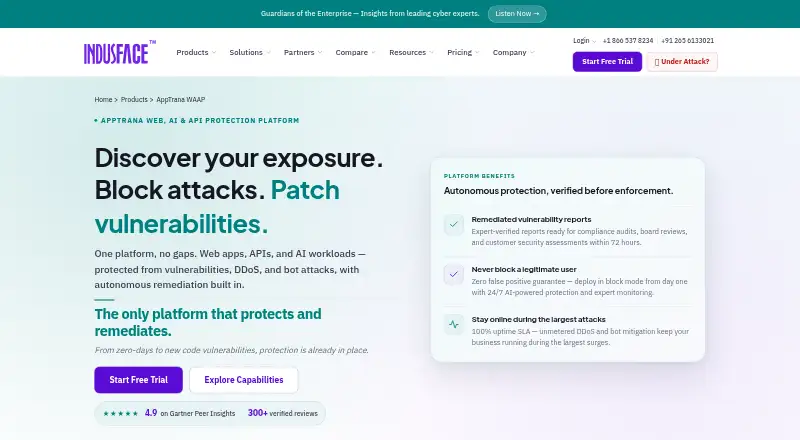 AppTrana WAAP's own site