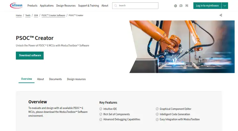 PSoC Creator's own site