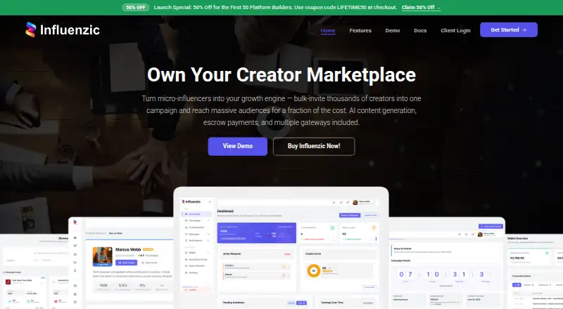 Influenzic's own site