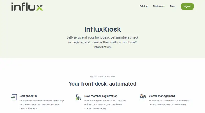InfluxKiosk's own site