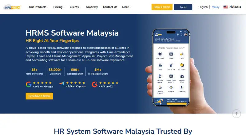 Info-Tech HRMS's own site