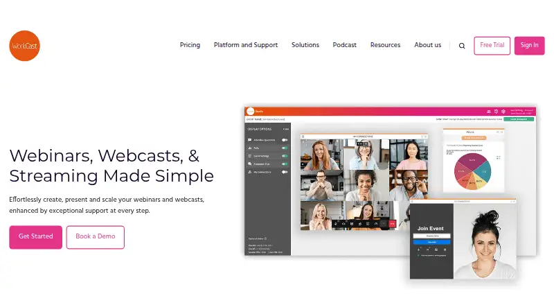 WorkCast's own site