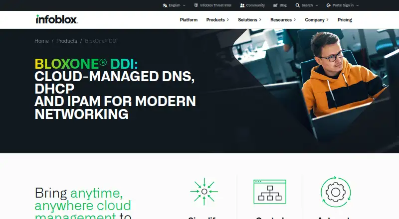 Infoblox BloxOne DDI's own site