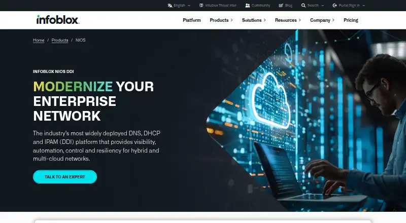Infoblox NIOS's own site