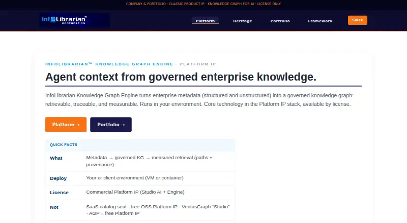 InfoLibrarian Knowledge Graph Engine's own site