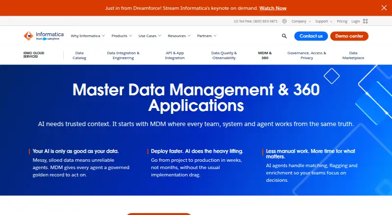 Informatica Multidomain MDM's own site