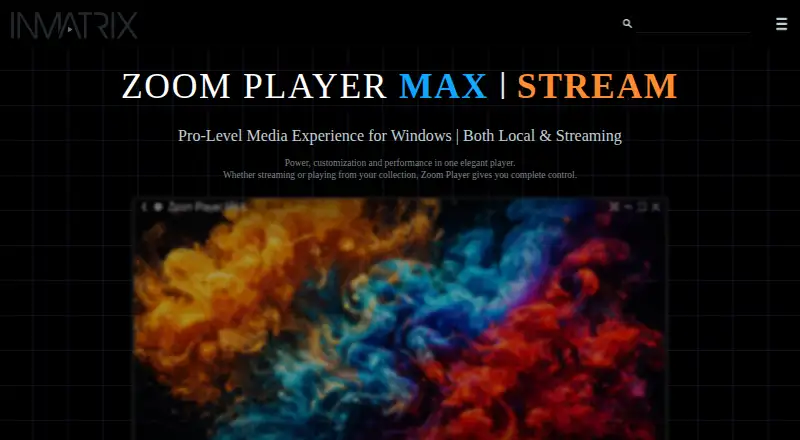 Zoom Player's own site