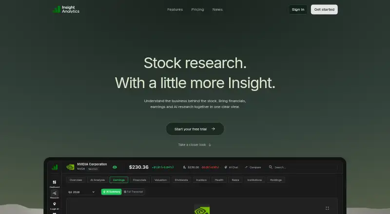Insight Analytics's own site