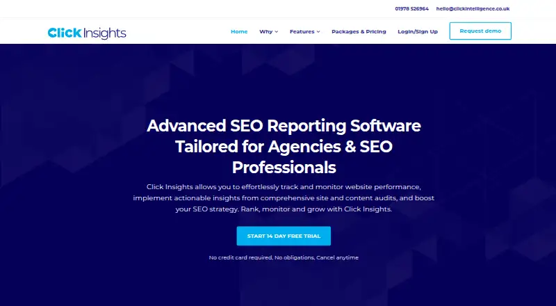 Click Insights's own site