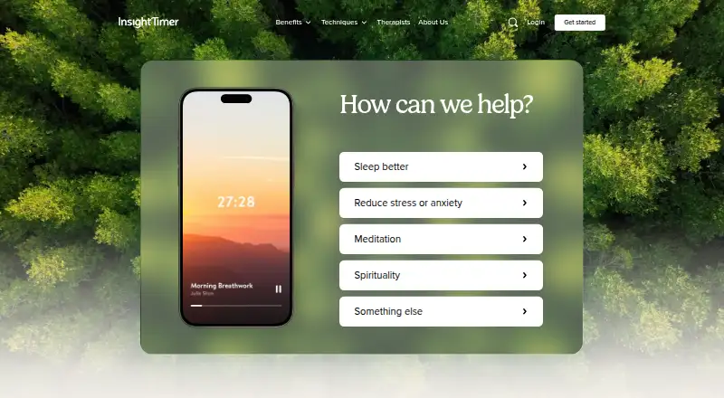 Insight Timer's own site