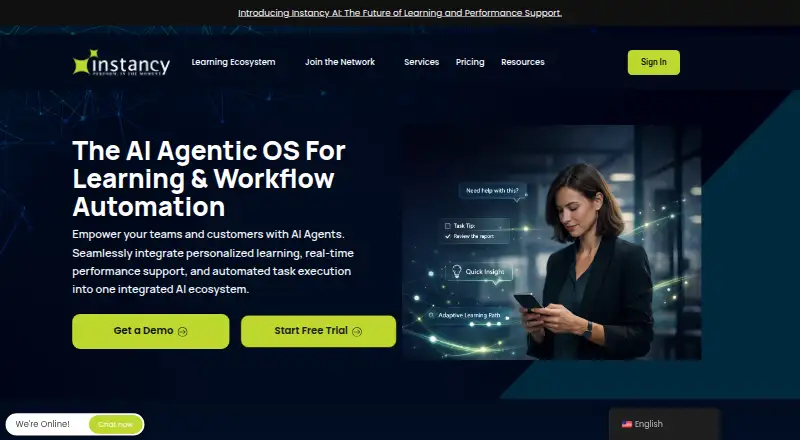 Instancy Learning Experience Platform's own site