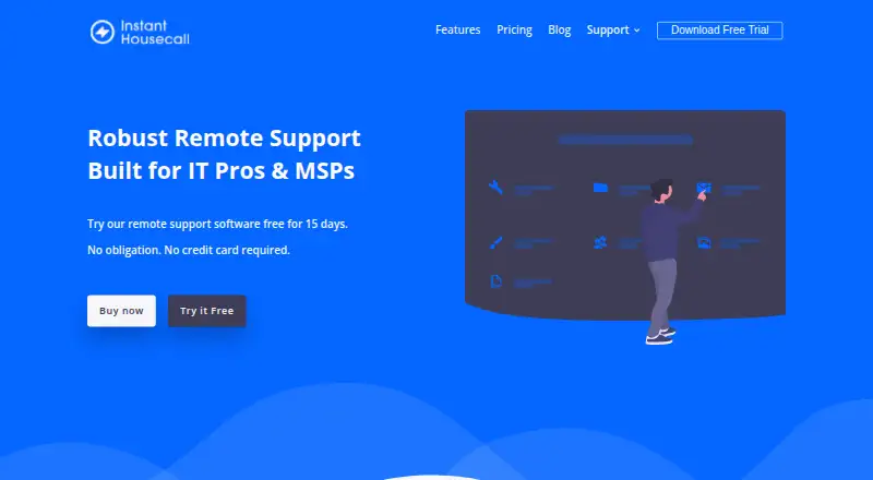 Instant Housecall's own site