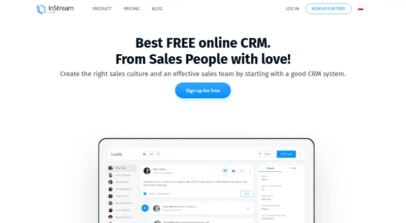 InStream CRM's own site