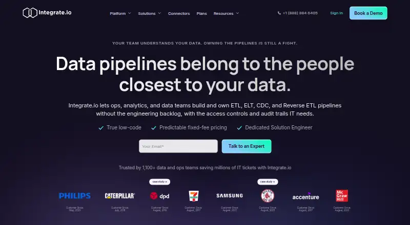 Integrate.io's own site