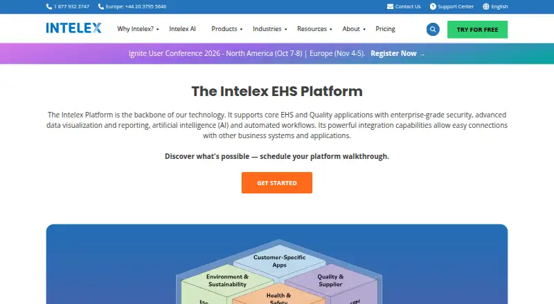 Intelex EHS Platform's own site
