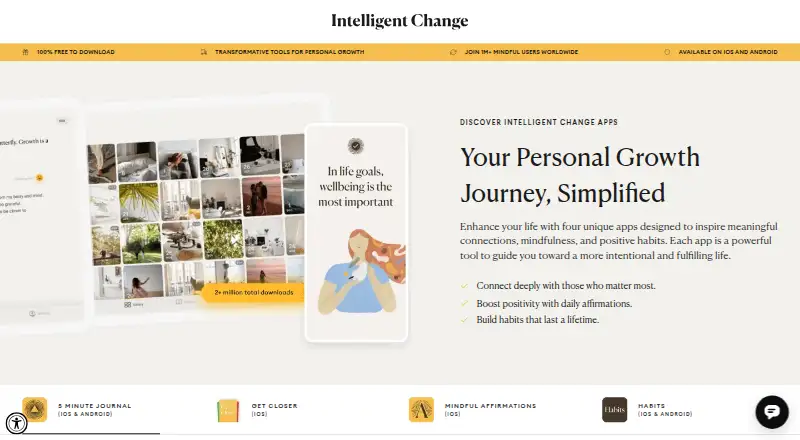 Five Minute Journal's own site