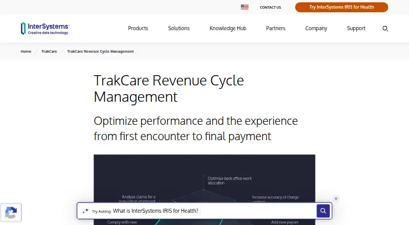 InterSystems TrakCare Revenue Cycle Management's own site