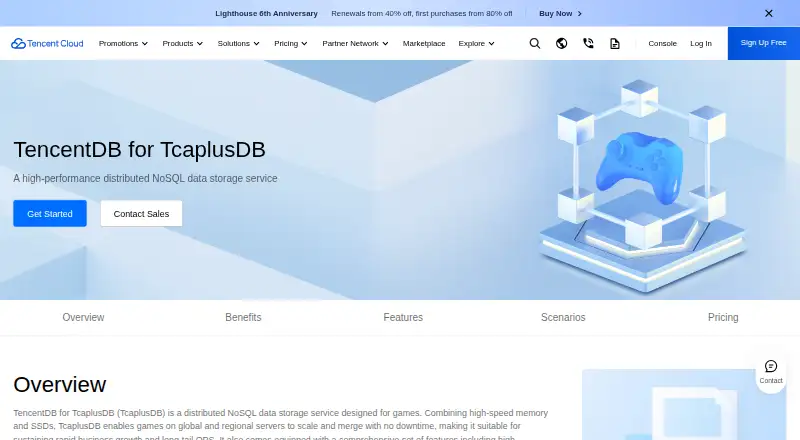 TencentDB for TcaplusDB's own site