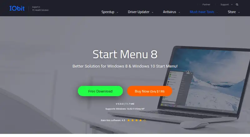 Start Menu 8's own site