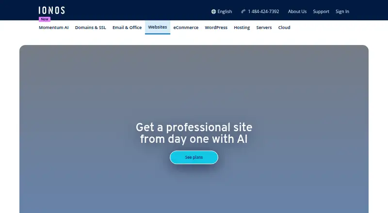 IONOS Website Builder's own site