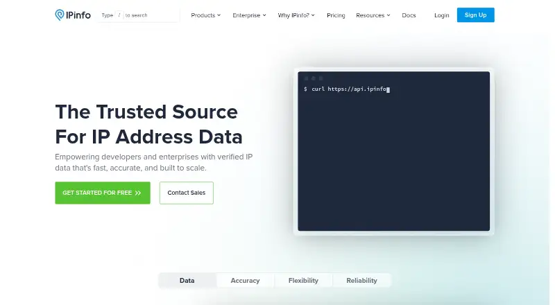 IPinfo's own site