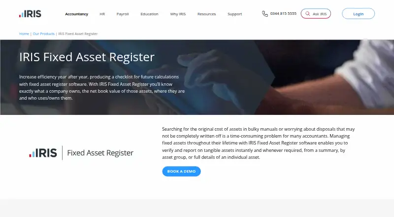 IRIS Fixed Asset Register's own site
