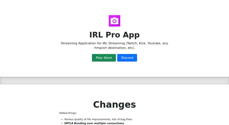 IRL Pro's own site