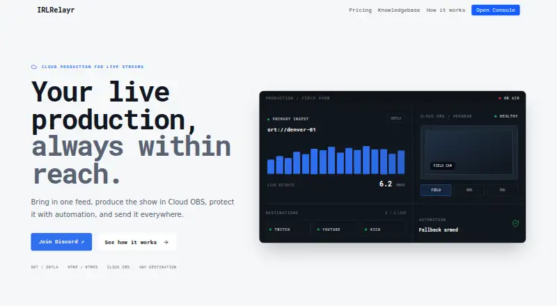 IRLRelayr's own site