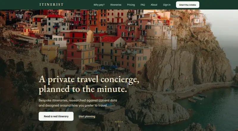 Itinerist's own site