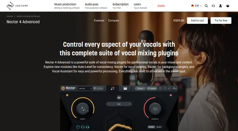 iZotope Nectar 4's own site