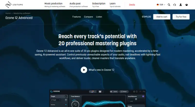iZotope Ozone's own site