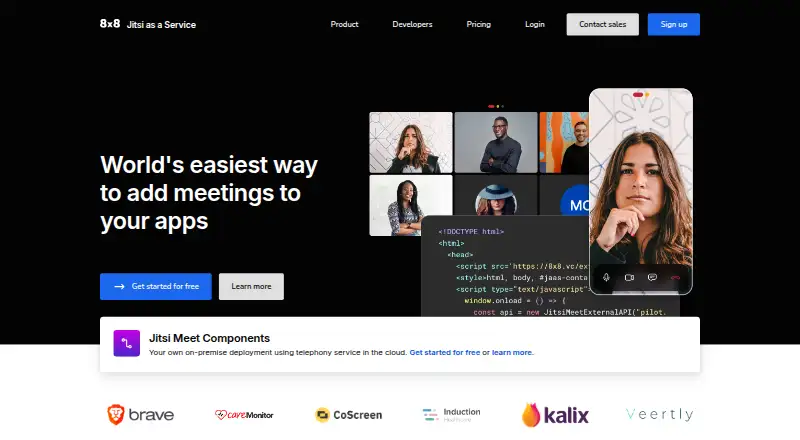 Jitsi as a Service's own site