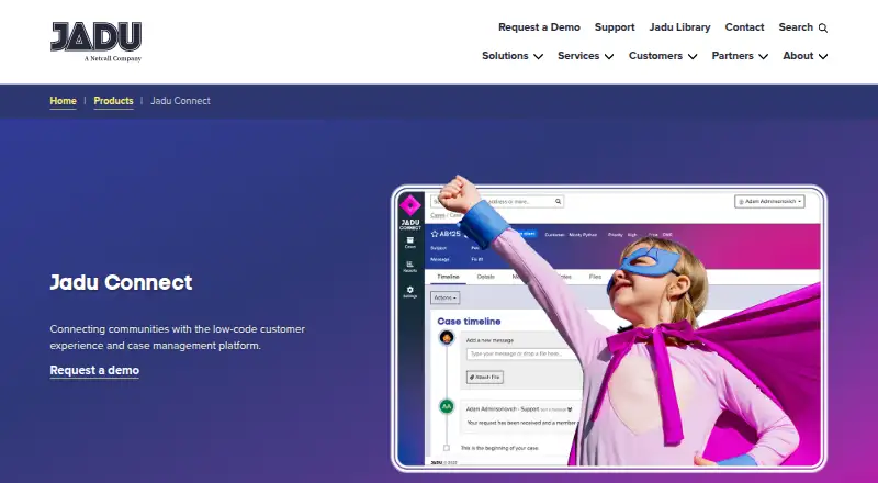 Jadu Connect's own site