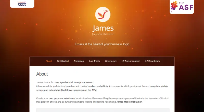 Apache James's own site
