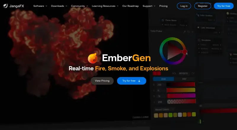 EmberGen's own site