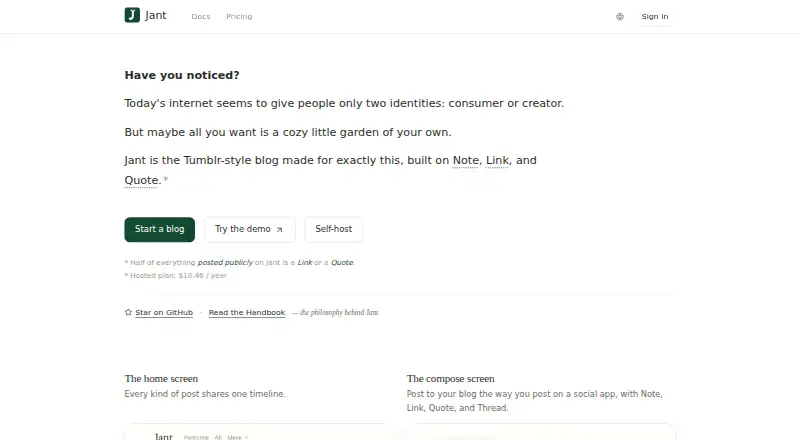 Jant's own site
