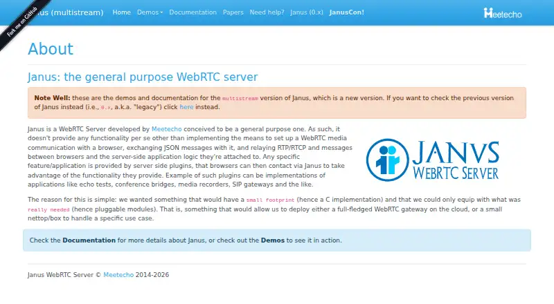 Janus Gateway's own site