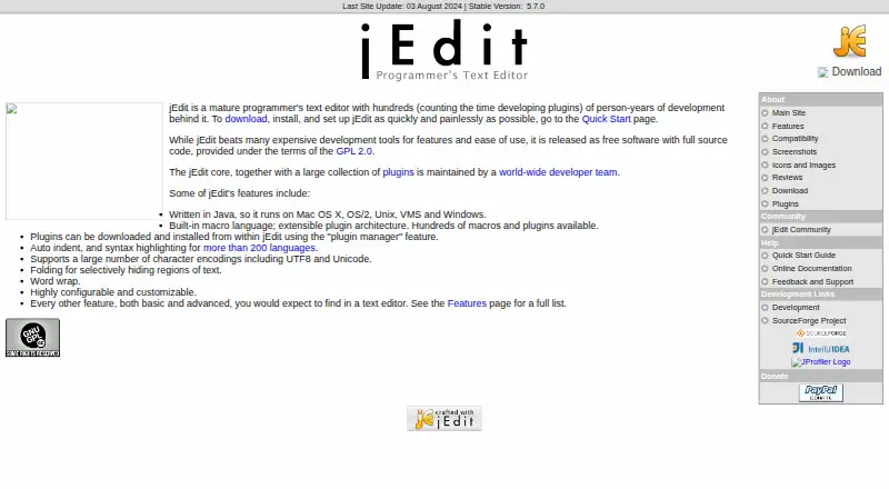 The jEdit homepage