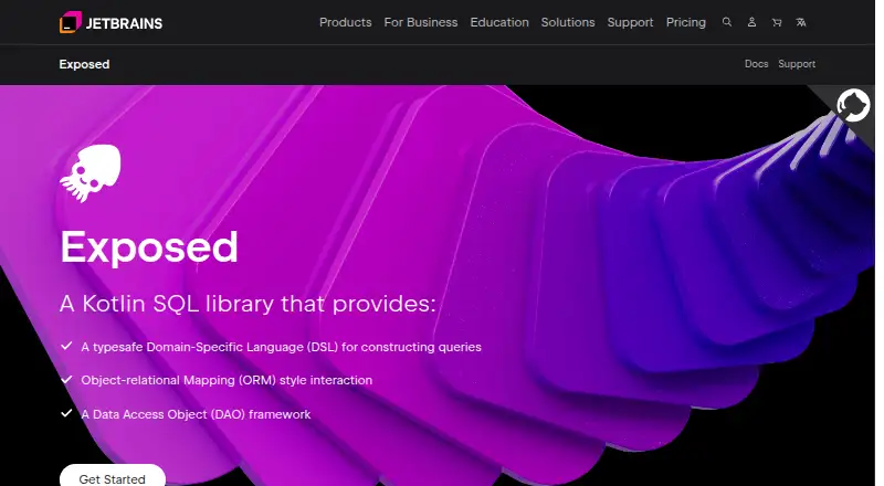 JetBrains Exposed's own site