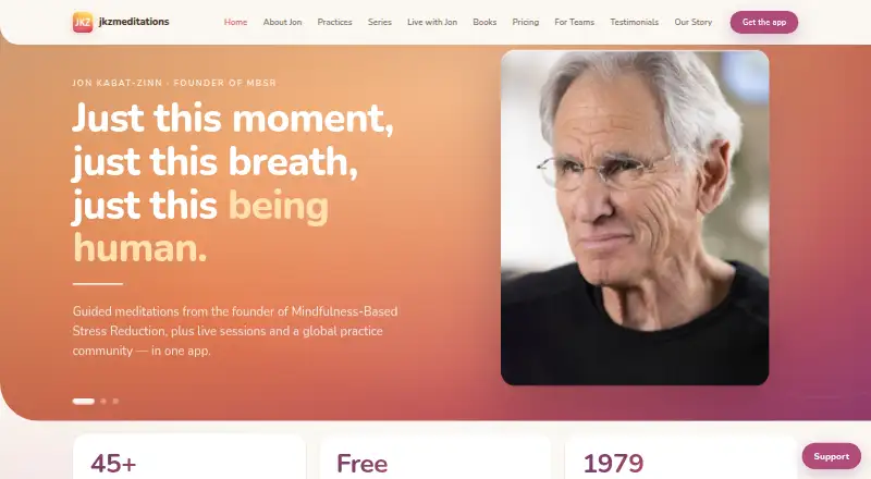 Jon Kabat-Zinn JKZ Meditations's own site