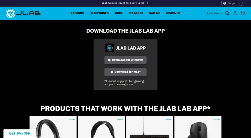 JLab Lab App's own site