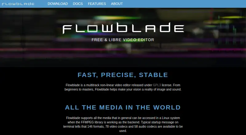 Flowblade's own site