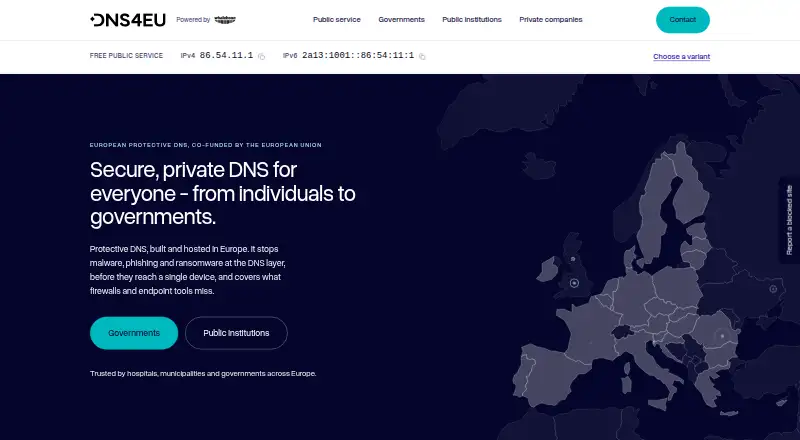 DNS4EU's own site